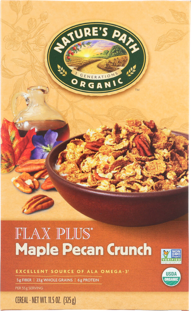 NATURES PATH: Organic Flax Plus Cereal Maple Pecan Crunch, 11.5 oz