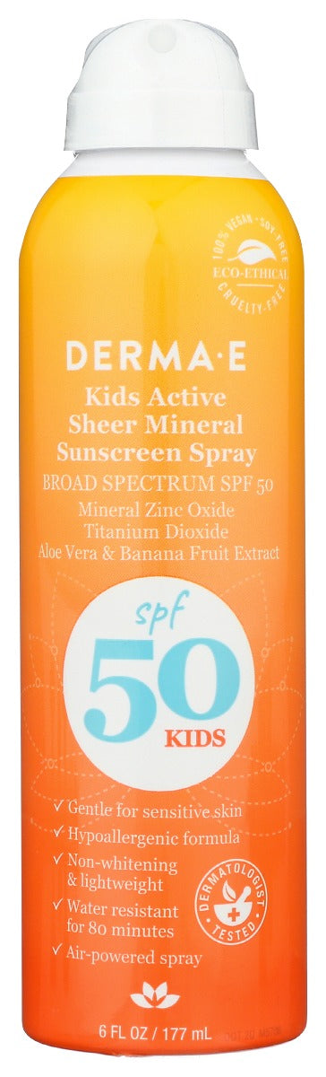 DERMA E: Sunscreen Kids Spf50, 6 oz