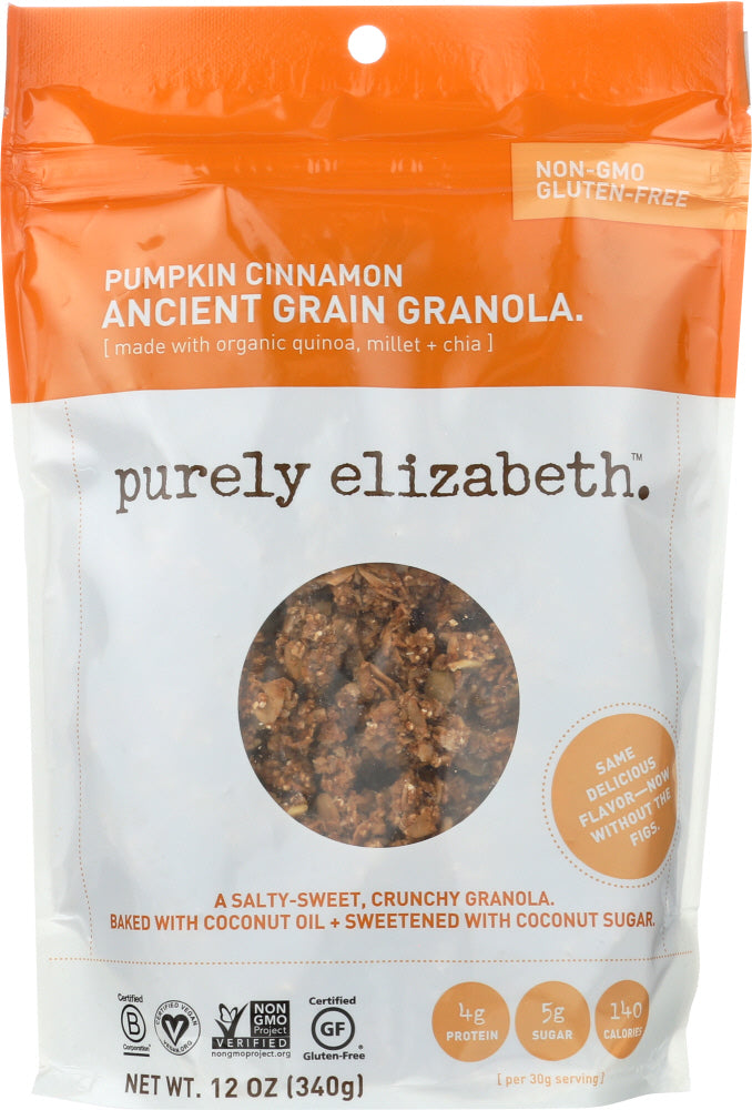 PURELY ELIZABETH: Pumpkin Fig Ancient Grain Granola, 12 oz