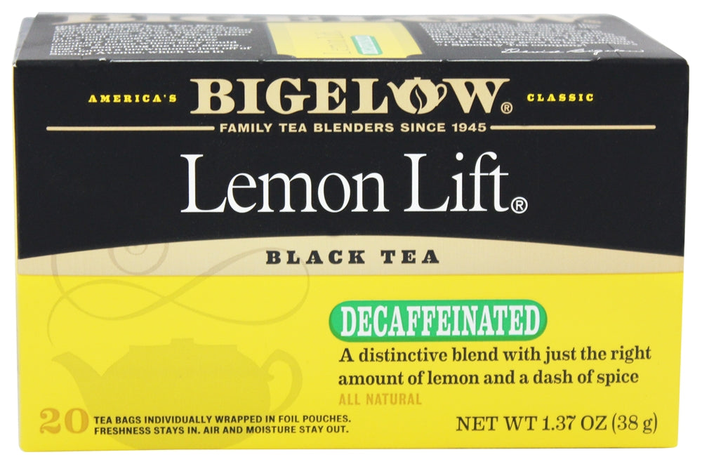 BIGELOW: Lemon Lift Black Tea Decaffeinated, 20 Tea Bags, 1.37 oz