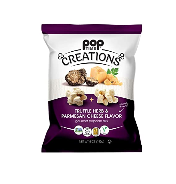 POPTIME CREATIONS: Truffle Herb & Parmesan Cheese Gourmet Popcorn Mix, 5 oz