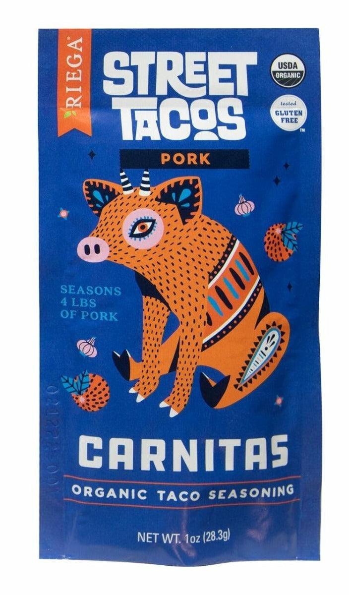 RIEGA: Carnitas Organic Taco Seasoning Mix, 1 oz