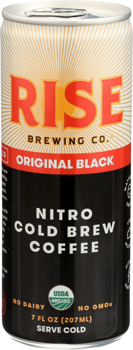 RISE BREWING CO: Nitro Cold Brew Coffee Original Black, 7 fo